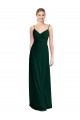 Long Ever Green Sleeveless A-Line Low Back Bridesmaid Dress Leeds
