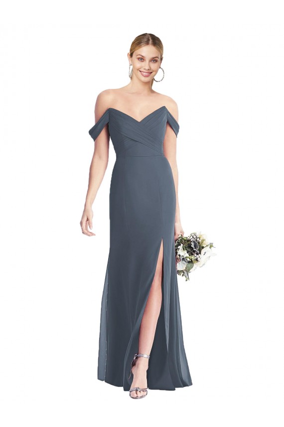 Long Silver Stone Sleeveless Trumpet Open Back Bridesmaid Dress Leeds