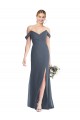Long Silver Stone Sleeveless Trumpet Open Back Bridesmaid Dress Leeds