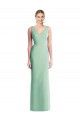 Long Mint Green Sleeveless Trumpet Tie Back Bridesmaid Dress Leeds