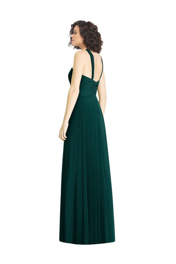 Long Ever Green Sleeveless A-Line Bridesmaid Dress Leeds