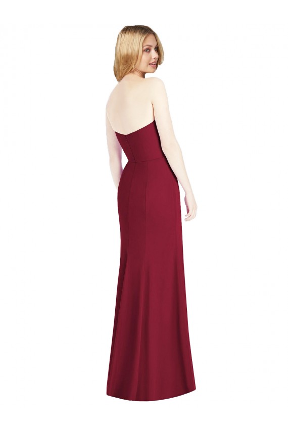 Long Desert Rose Sleeveless Trumpet Bridesmaid Dress Leeds