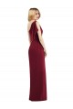 Long Olive Green Sleeveless Trumpet Draped Front Slit Bridesmaid Dress Leeds
