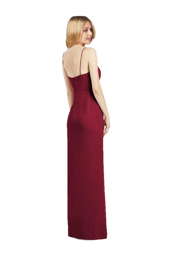 Long Coral Sleeveless Trumpet Formal Dress / Bridesmaid Dress Leeds