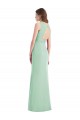 Long Mint Green Sleeveless Trumpet Open Back Bridesmaid Dress / Evening Dress Leeds