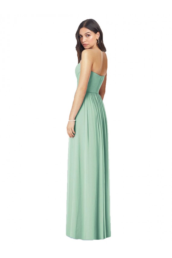 Long Mint Green Sleeveless Trumpet Bridesmaid Dress Leeds