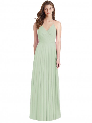 Long Sage Cold Shoulder Trumpet Semi Formal Evening Dress / Bridesmaid Dress Leeds