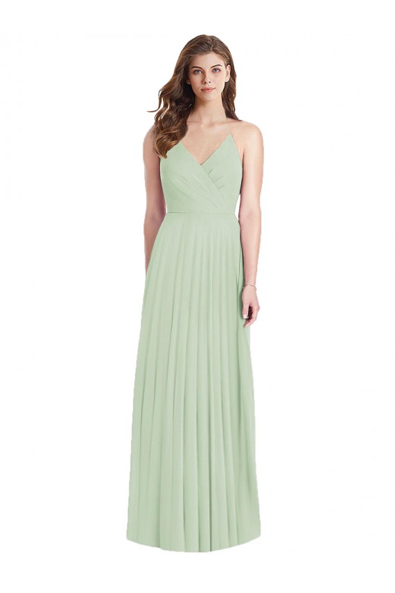 Long Sage Cold Shoulder Trumpet Semi Formal Evening Dress / Bridesmaid Dress Leeds