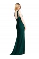Long Ever Green Sleeveless Trumpet Bridesmaid Dress Leeds