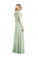 Long Sage Sleeveless Trumpet Soft Chiffon Bridesmaid Dress Leeds