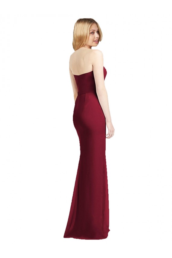 Long Hunter Sleeveless Trumpet Bridesmaid Dress Leeds