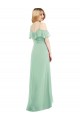 Long Mint Green Cold Shoulder Trumpet High Low Bridesmaid Dress Leeds