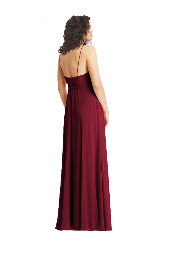 Long Smoke Green Sleeveless Trumpet Formal Evening Gown / Bridesmaid Dress Leeds