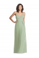 Long Smoke Green Sleeveless Trumpet Formal Evening Gown / Bridesmaid Dress Leeds