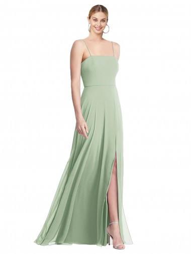Long Sage Sleeveless Trumpet Low Back Formal Evening Gown / Bridesmaid Dress Leeds