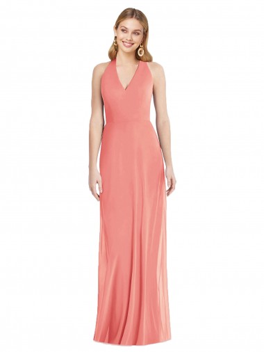 Long Desert Rose Sleeveless Trumpet Formal Evening Gown / Bridesmaid Dress Leeds