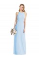 Long Light Sky Blue Sleeveless Trumpet Semi Formal Evening Dress / Bridesmaid Dress Leeds