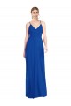 Long Royal Blue Sleeveless A-Line Open Back Formal Dress / Bridesmaid Dress Leeds