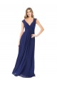 Long Sapphire Cap Sleeves A-Line Keyhole Back Bridesmaid Dress Leeds