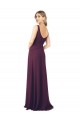 Long Floor Length Grape Sleeveless A-Line Bridesmaid Dress Leeds