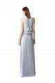 Long Light Sky Blue Sleeveless A-Line Bridesmaid Dresses Leeds