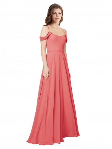 Long Desert Rose Sleeveless A-Line Low Back Bridesmaid Dress Leeds