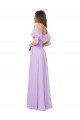 Long Lilac Sleeveless A-Line Low Back Bridesmaid Dress Leeds
