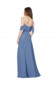 Long Windsor Blue Flutter Sleeves A-Line Open Back Bridesmaid Dress Leeds