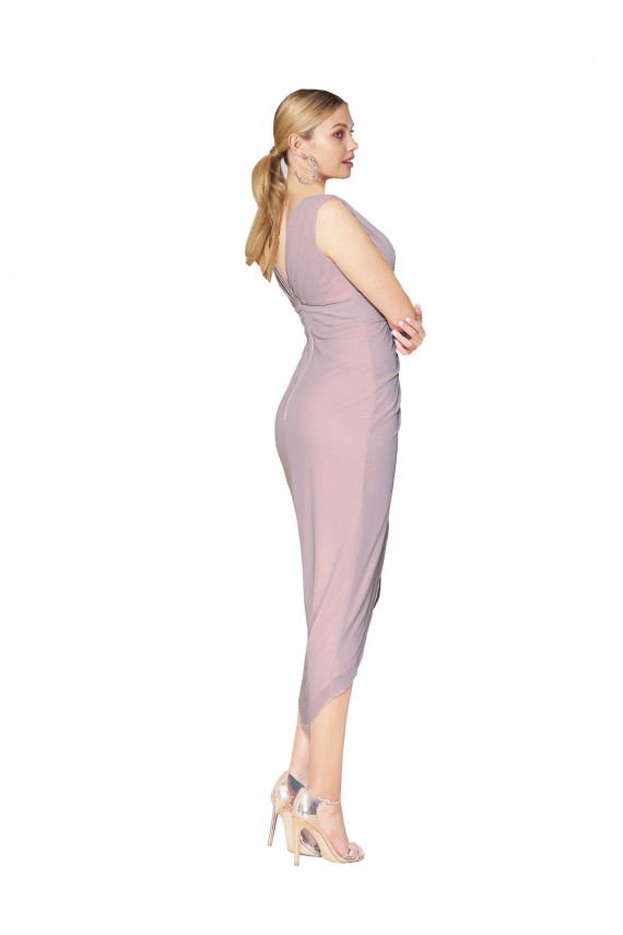 Cocktail Length Primrose Sleeveless Mermaid V-Back Soft Chiffon High Low Evening Gown / Prom Dress / Bridesmaid Dress Leeds