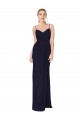 Long Dark Navy Sleeveless Mermaid V-Back Bridesmaid Dress / Formal Dress Leeds