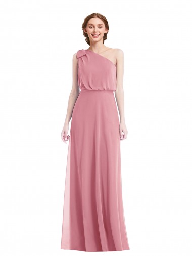 Long Skin Pink Sleeveless A-Line Semi Formal Evening Dress / Bridesmaid Dress Leeds