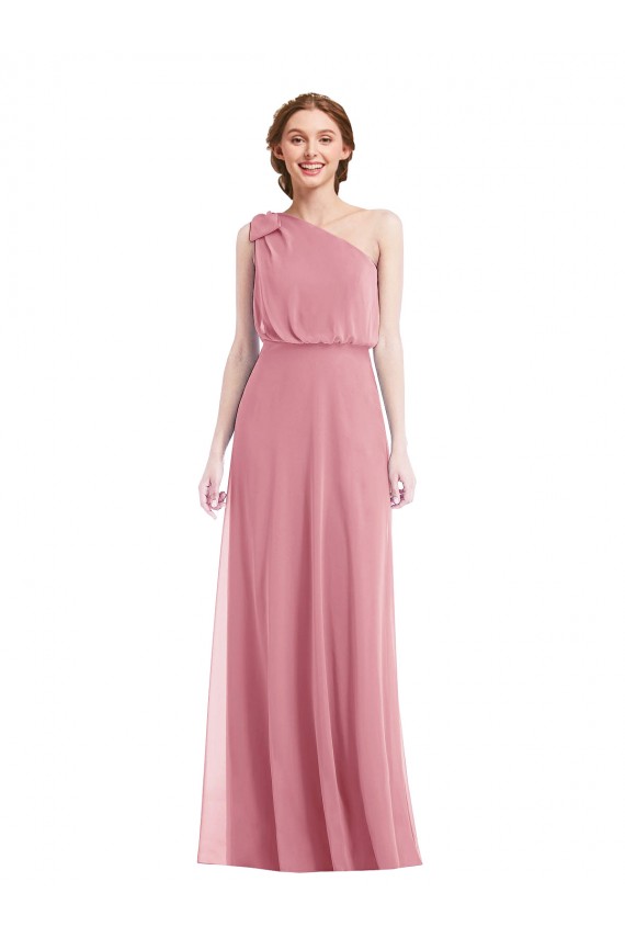 Long Skin Pink Sleeveless A-Line Semi Formal Evening Dress / Bridesmaid Dress Leeds
