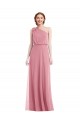 Long Skin Pink Sleeveless A-Line Semi Formal Evening Dress / Bridesmaid Dress Leeds