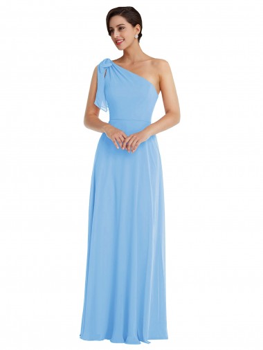 Long Periwinkle Sleeveless Trumpet Semi Formal Evening Dress / Bridesmaid Dress Leeds