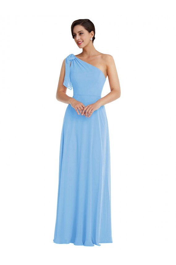 Long Periwinkle Sleeveless Trumpet Semi Formal Evening Dress / Bridesmaid Dress Leeds
