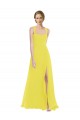 Long Yellow Sleeveless A-Line Semi Formal Evening Dress / Bridesmaid Dress Leeds