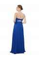 Long Royal Blue Sleeveless A-Line Keyhole Back Bridesmaid Dress / Evening Dress Leeds
