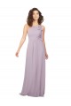 Long Pink Glow Sleeveless A-Line Keyhole Back Bridesmaid Dress / Evening Dress Leeds