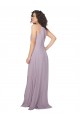 Long Pink Glow Sleeveless A-Line Keyhole Back Bridesmaid Dress / Evening Dress Leeds