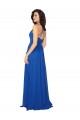 Long Royal Blue Sleeveless A-Line Open Back Evening Dress / Bridesmaid Dress Leeds