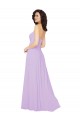 Long Lilac Sleeveless A-Line Low Back Front Slit Bridesmaid Dress / Evening Dress Leeds