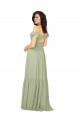 Long Saffron Cold Shoulder A-Line Keyhole Back Bridesmaid Dress Leeds
