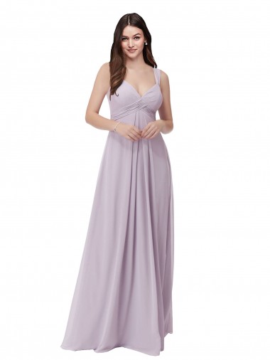 Long Pink Glow Sleeveless A-Line Low Back Bridesmaid Dress Leeds