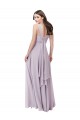 Long Pink Glow Sleeveless A-Line Low Back Bridesmaid Dress Leeds