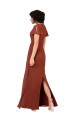 Long Sea Glass Cap Sleeves A-Line Bridesmaid Dress / Formal Dress Leeds