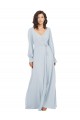 Long Sea Glass Long Sleeves A-Line Formal Dress / Bridesmaid Dress Leeds