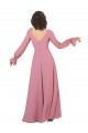 Long Sea Glass Long Sleeves A-Line Formal Dress / Bridesmaid Dress Leeds