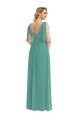 Long Icelandic Silver Sleeveless A-Line V-Back Semi Formal Evening Dress / Bridesmaid Dress Leeds