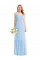 Long Light Sky Blue Sleeveless A-Line Semi Formal Evening Dress / Bridesmaid Dress Leeds
