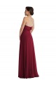 Long Burgundy Sleeveless A-Line Low Back Formal Evening Gown / Bridesmaid Dress Leeds